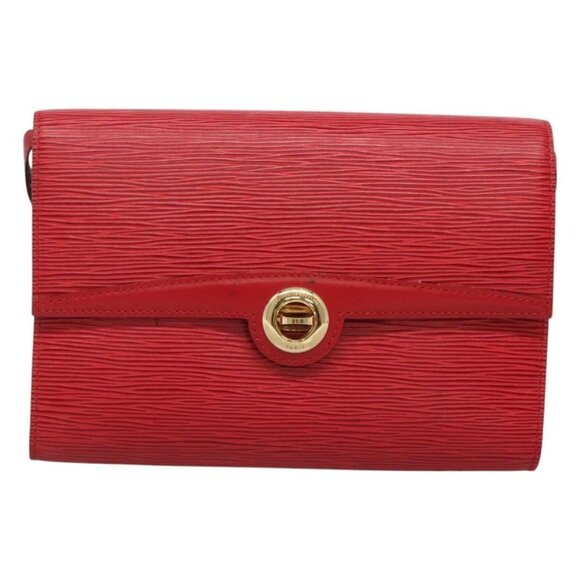 LOUIS VUITTON Epi Pochette Arche Shoulder Bag Red LV Auth - Picture 2 of 16